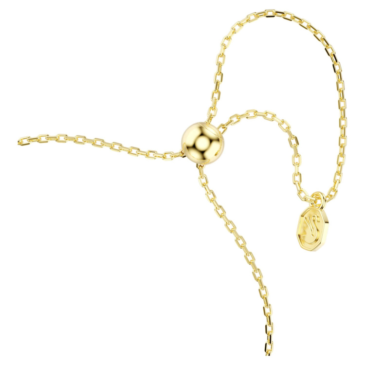 Magic bracelet Mixed cuts, Snowflake, White, 18K gold finish